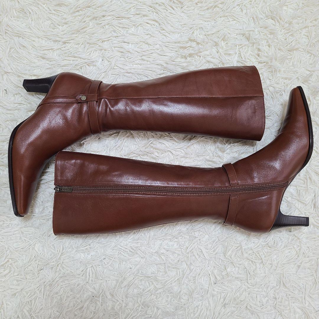【美品】REGAL サイドジップ ロングブーツ ブラウン サイズ22.5cm REGAL - 【美品】REGAL サイドジップ ロングブーツ ブラウン