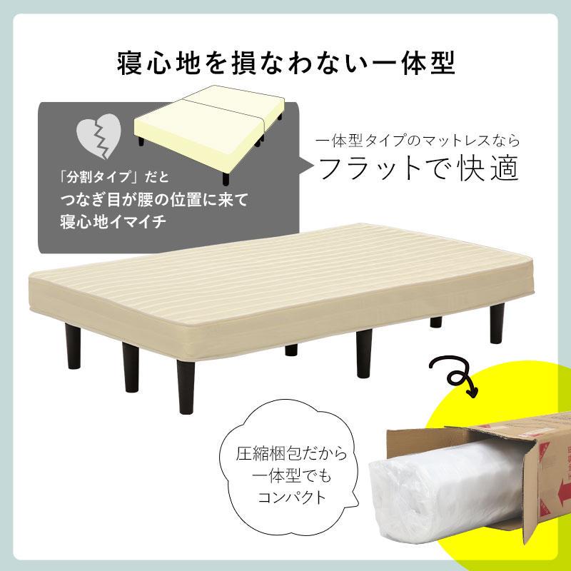 送料込 マットレスベッド セミダブルサイズ ボンネルコイル すのこ