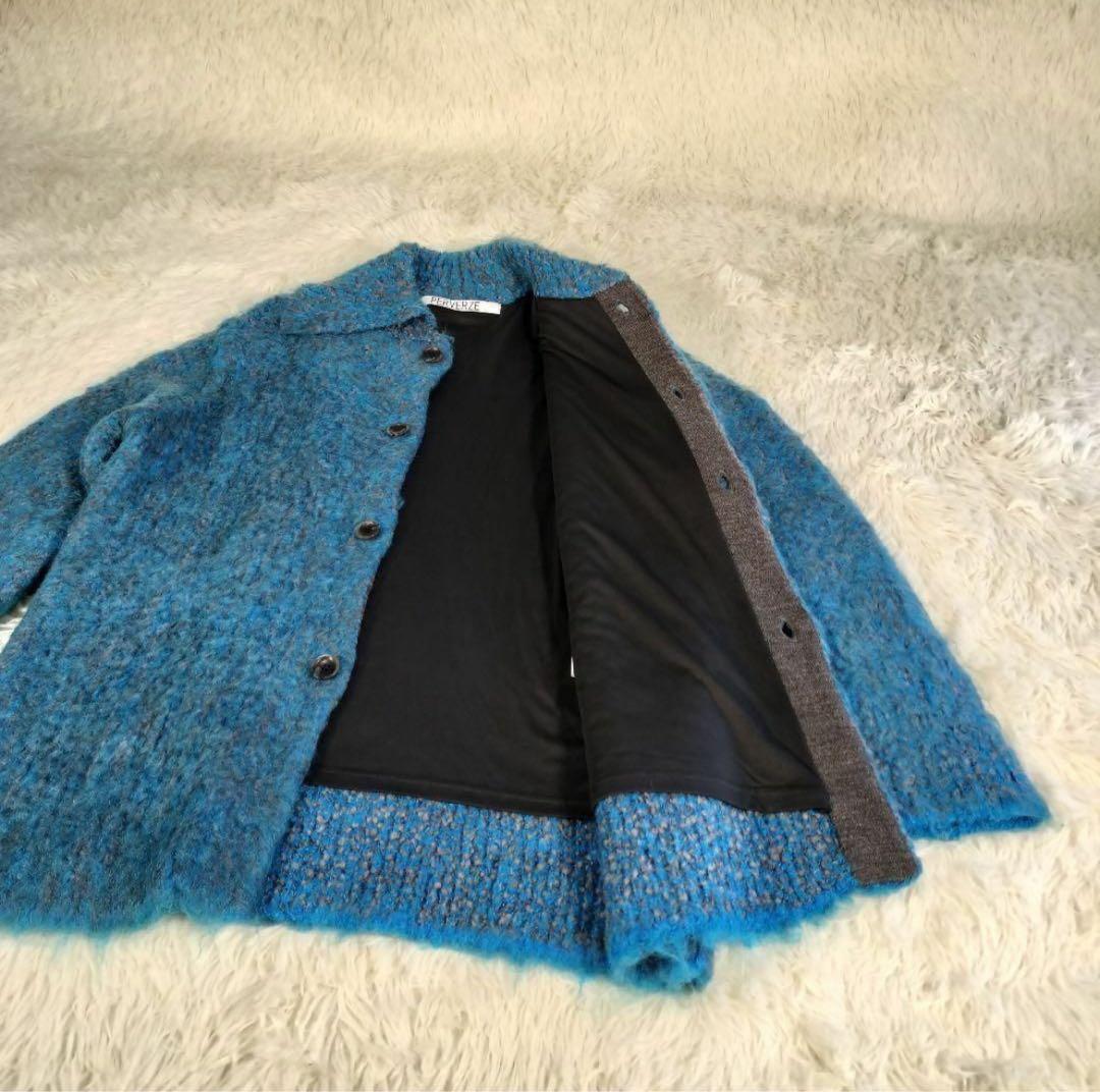 パーバーズ PERVERZE 22AW Teddy knit Coat モヘヤ パーバーズ PERVERZE 22AW Teddy knit Coat モヘヤ