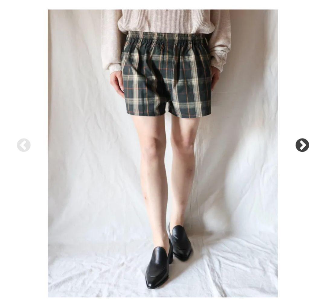 FUMIKA UCHIDA PLAID TRUNK SHORTS　36 グリーン