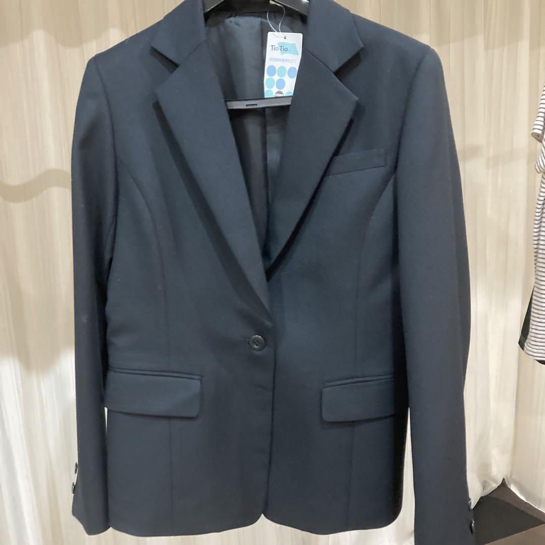 黒のテーラードジャケットスーツ 上下セット　礼服　就活　サイズL学生服