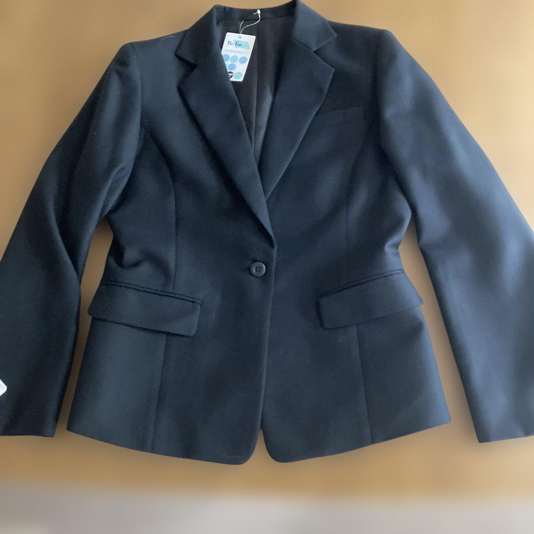 黒のテーラードジャケットスーツ 上下セット　礼服　就活　サイズL