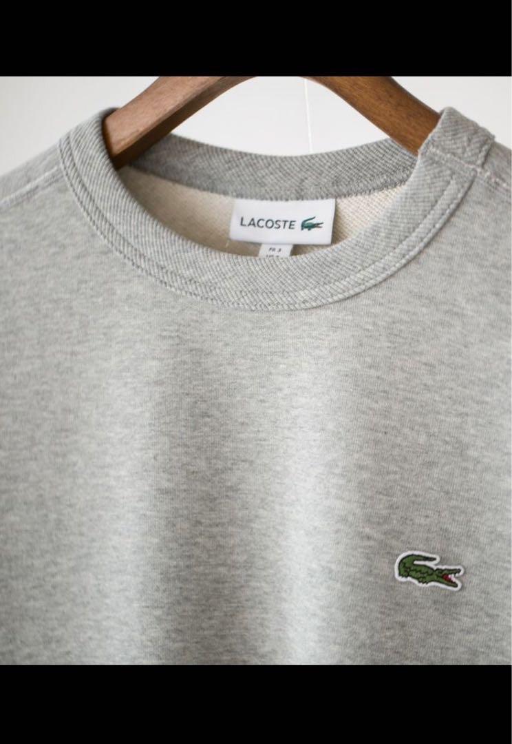 LACOSTE クルーネックスウェット レギュラーフィット プレミアムコットン