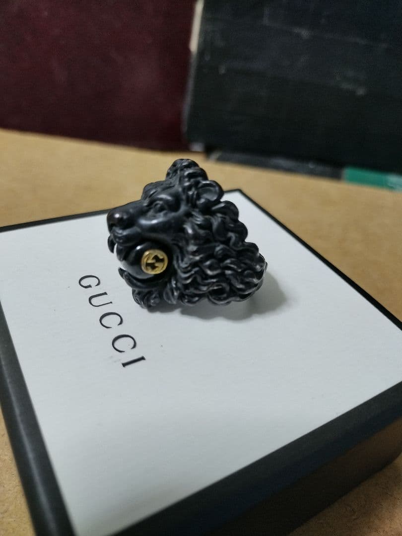 GUCCI グッチ インターロッキングLIONリング 20号 超 あり