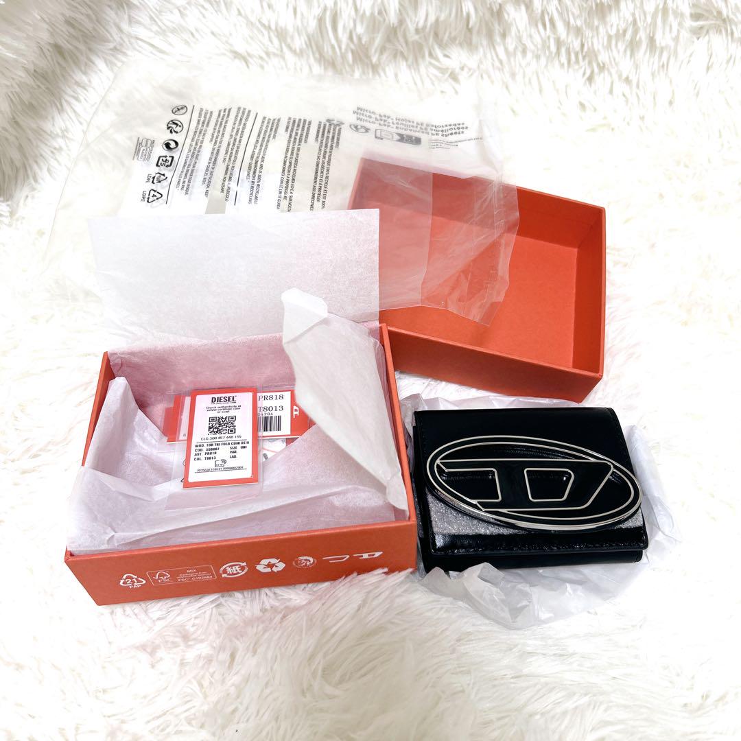 【新品未使用】ディーゼル DIESEL 1DR コンパクト 三つ折り財布　黒