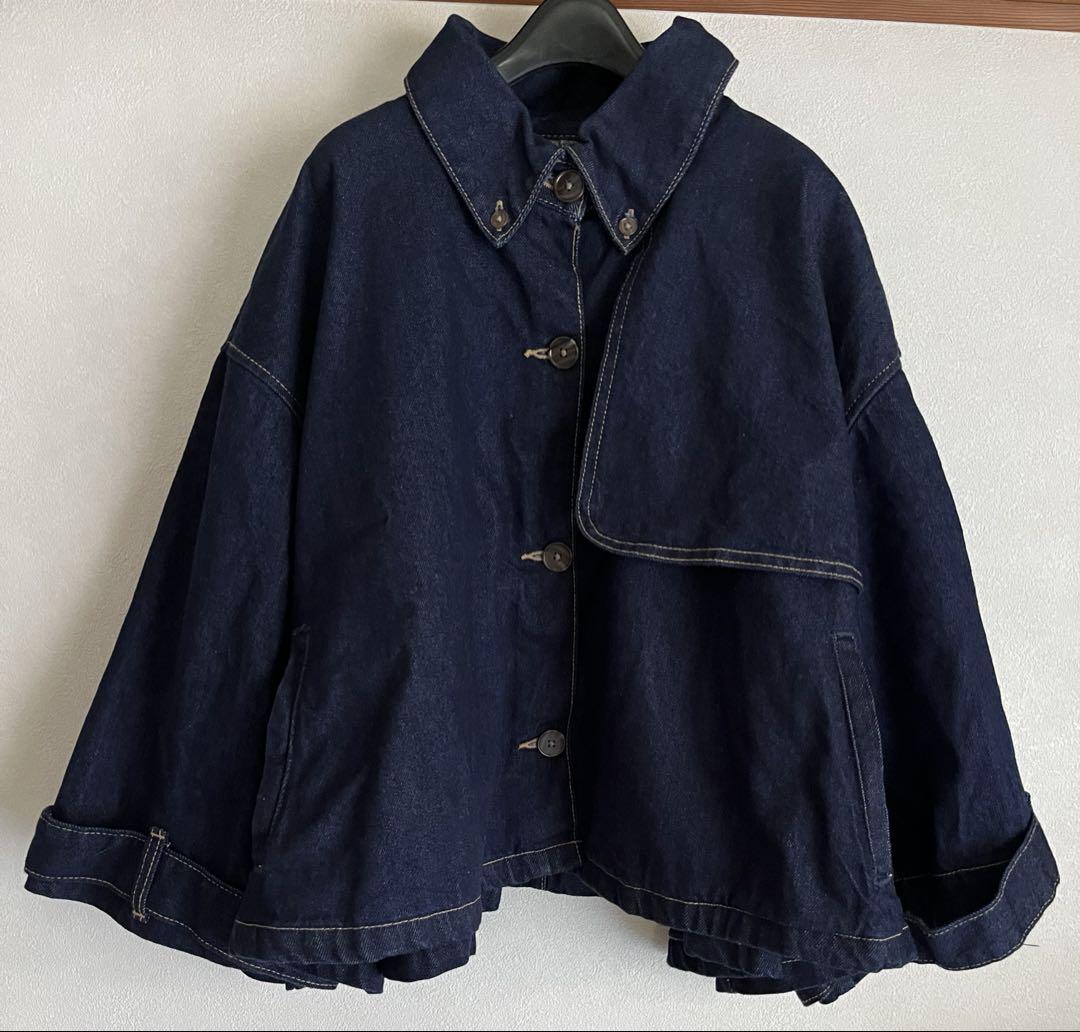 ZARA｜TRF デニムケープジャケット ZARA TRFデニムケープジャケット M新品タグ付き