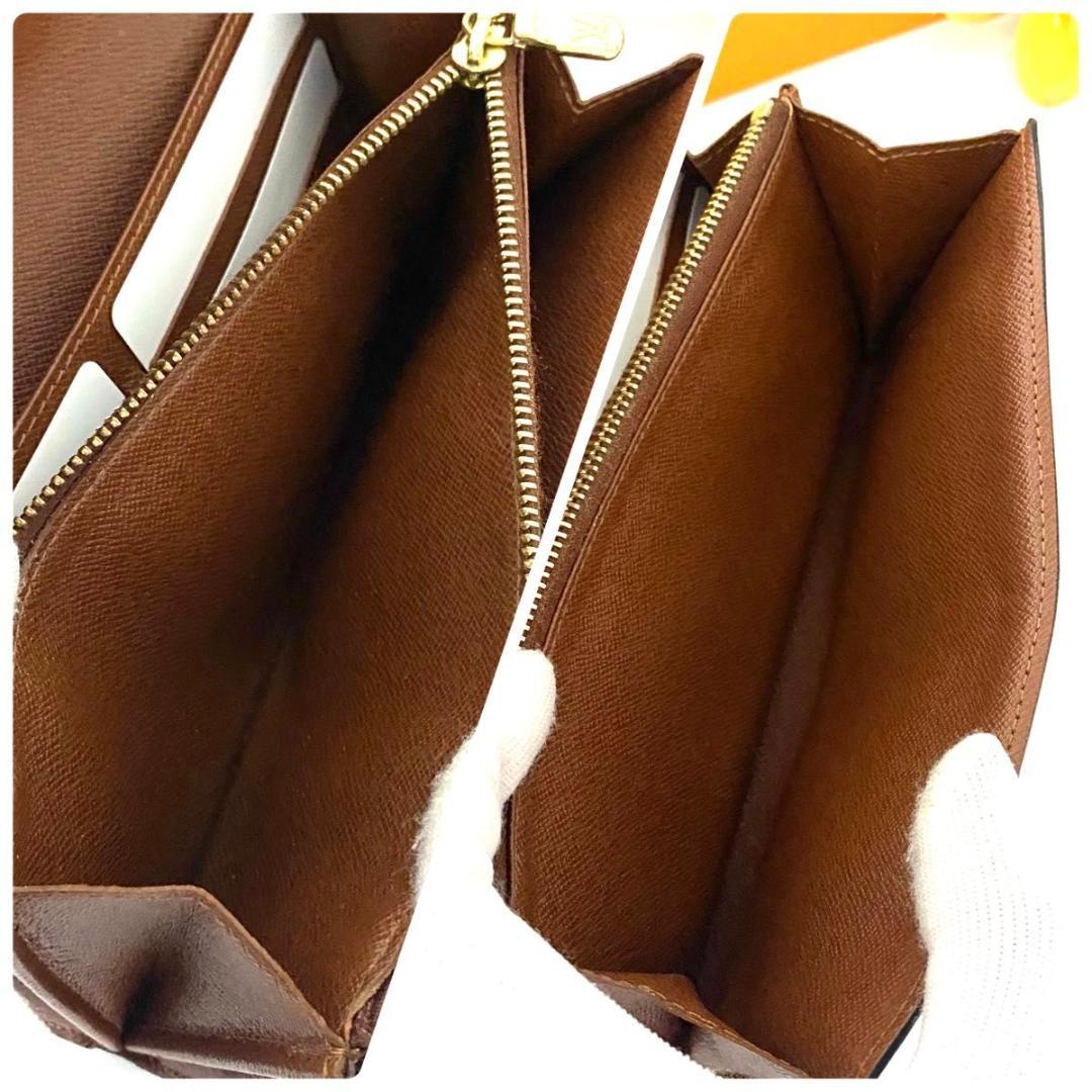 ルイ ヴィトン◎ポルトフォイユ サラ モノグラム ブラウン 長財布 フラップ 茶