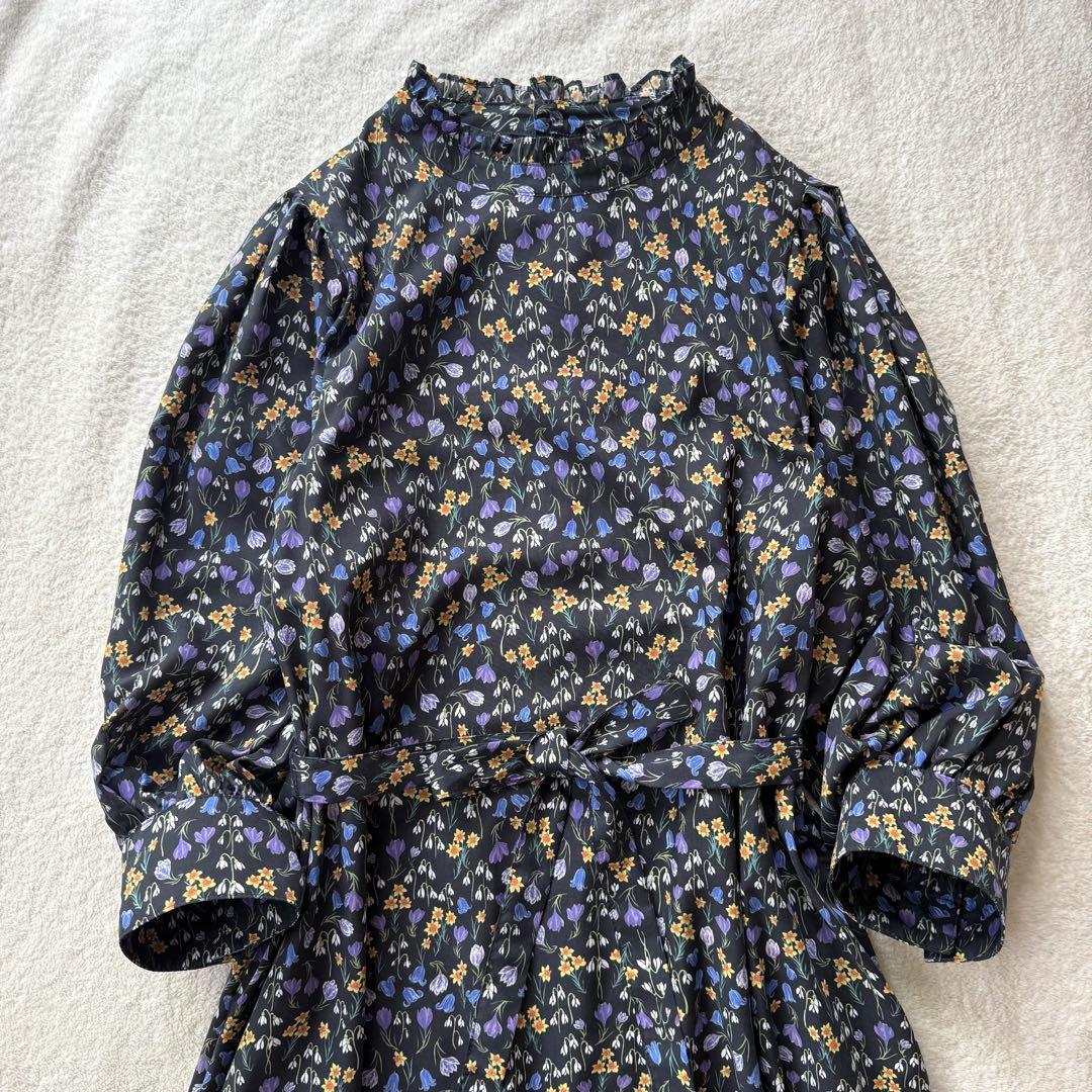 美品 マッキントッシュフィロソフィー 花柄ロング ワンピース