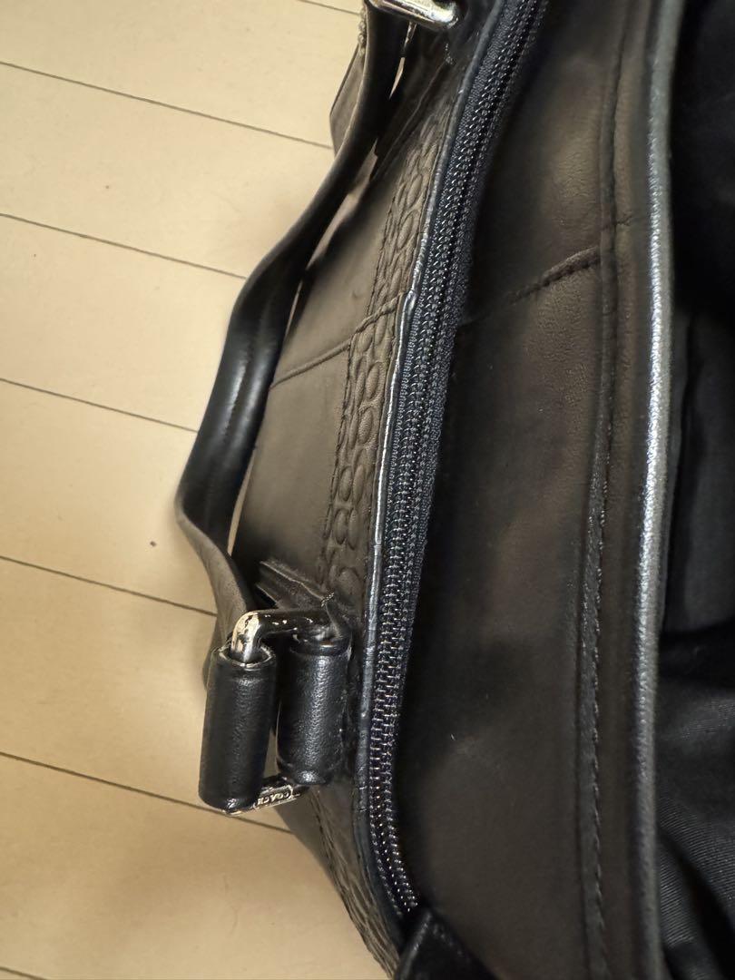 コーチ　coach　ビジネスバッグ　黒　本革　メンズ