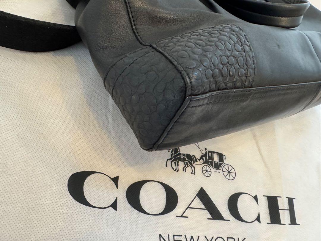 コーチ　coach　ビジネスバッグ　黒　本革　メンズ
