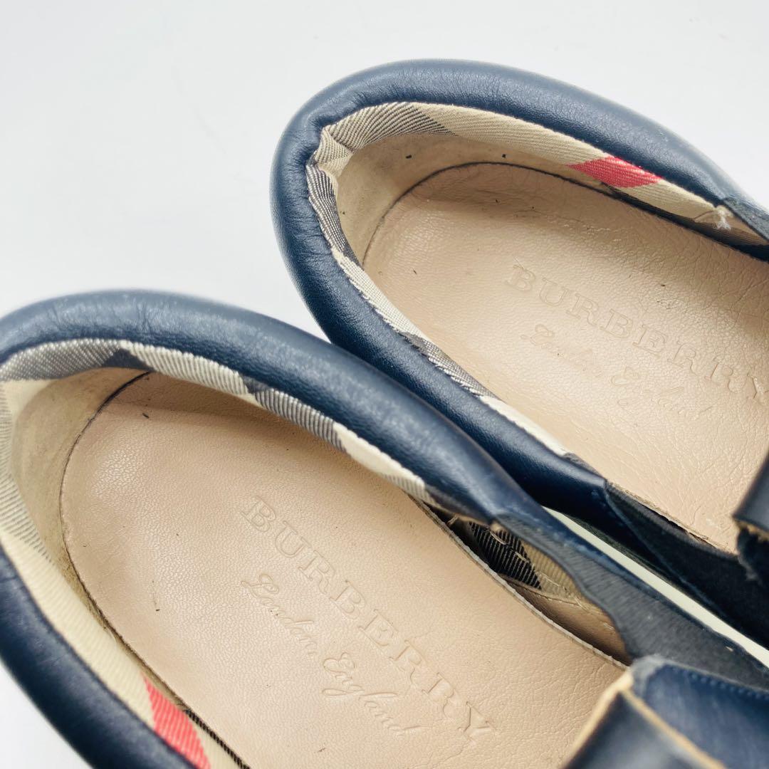 完全美品✨ BURBERRY Leather Loafers 【36.5】 紺 - メルカリ