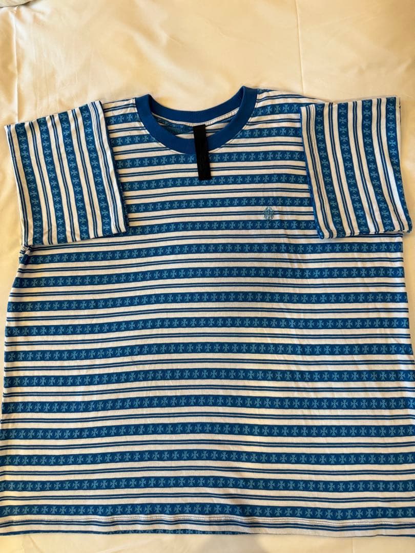 (XXL)CHROME HAEATS マティ・ボーイ ストライプ半袖 青