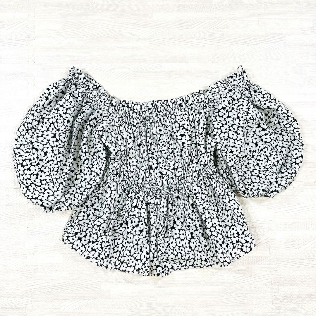 未使用級✨ポロラルフローレン　23SS　フローラル ブルゾンスリーブ トップ　L 未使用級✨ポロラルフローレン 23SS フローラル ブルゾン