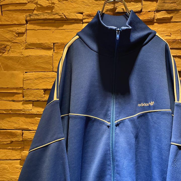 直売割引 ロコモコ様専用80s'/adidasトラックジャケット刺繍ロゴ アウトレット最安価格 ロコモコ様専用80s'/adidasトラックジャケット刺繍ロゴ/ブルー/L-XL ジャージ