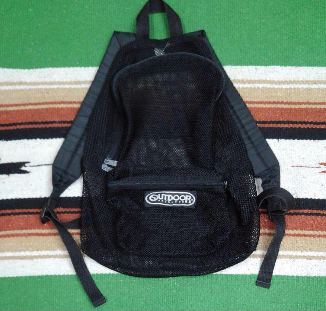 OUTDOOR PRODUCTS メッシュバックパック ブラック