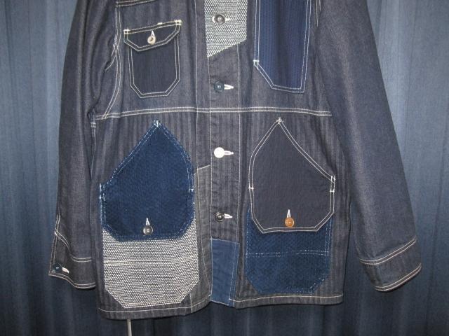 ジャケット・アウター FDMTL PATCHWORK COVERALL JACKET INDIGO 4
