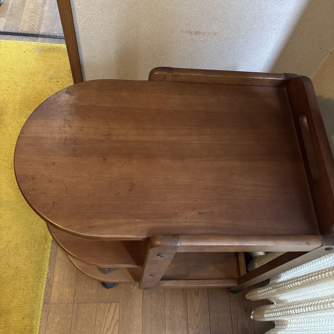 木製キッチンワゴン キャスター付き