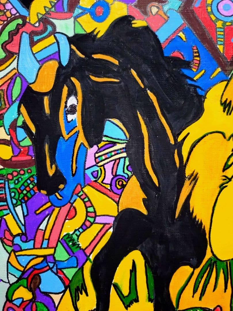 F6号 ジミー大西 共和国 手描き作品 表裏サイン 油彩 アクリル 絵画 額縁目立った傷や汚れなし MERCADOAVALIA_COM_BR