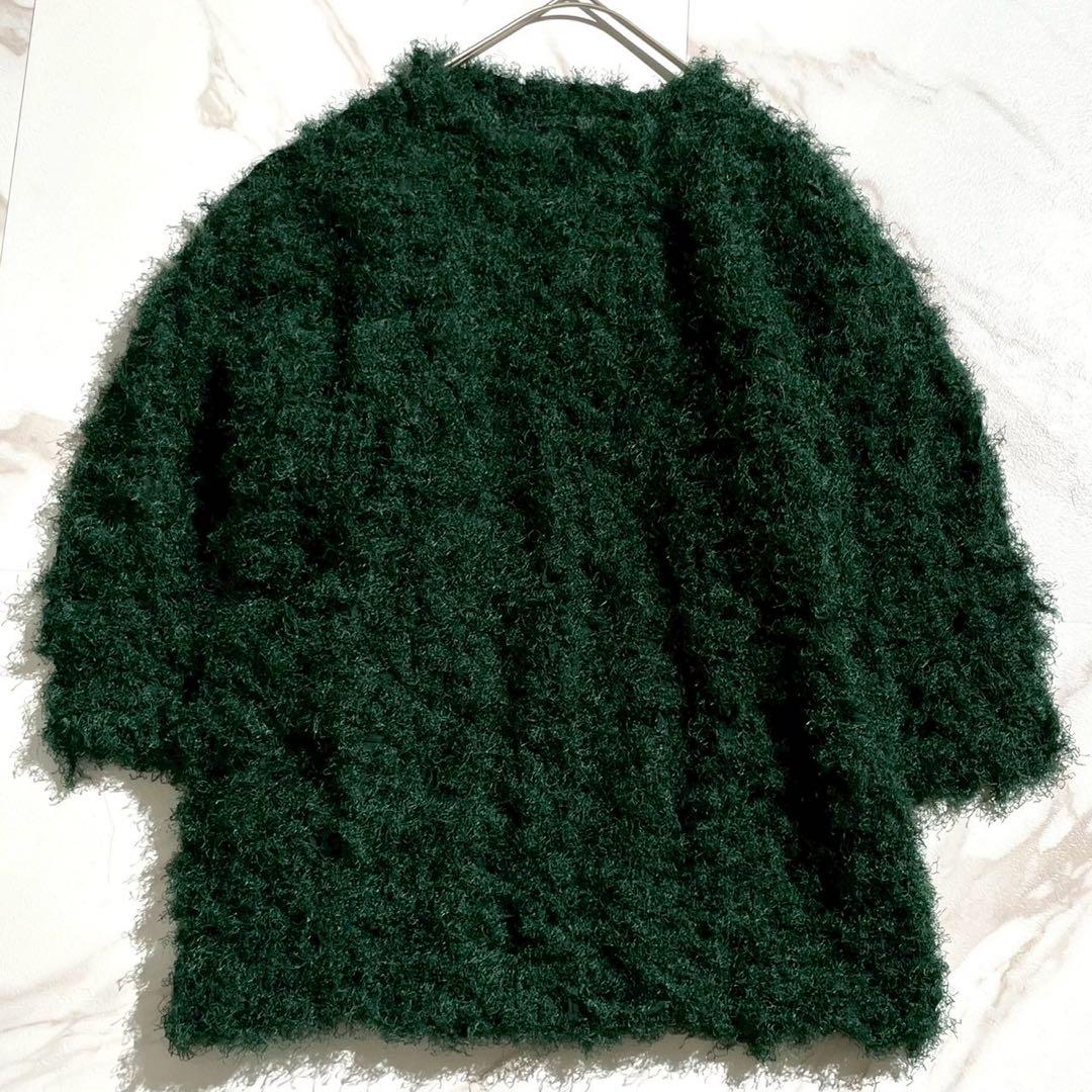 18AW イッセイミヤケ 七分袖カットソー ワッシャー加工 グリーン