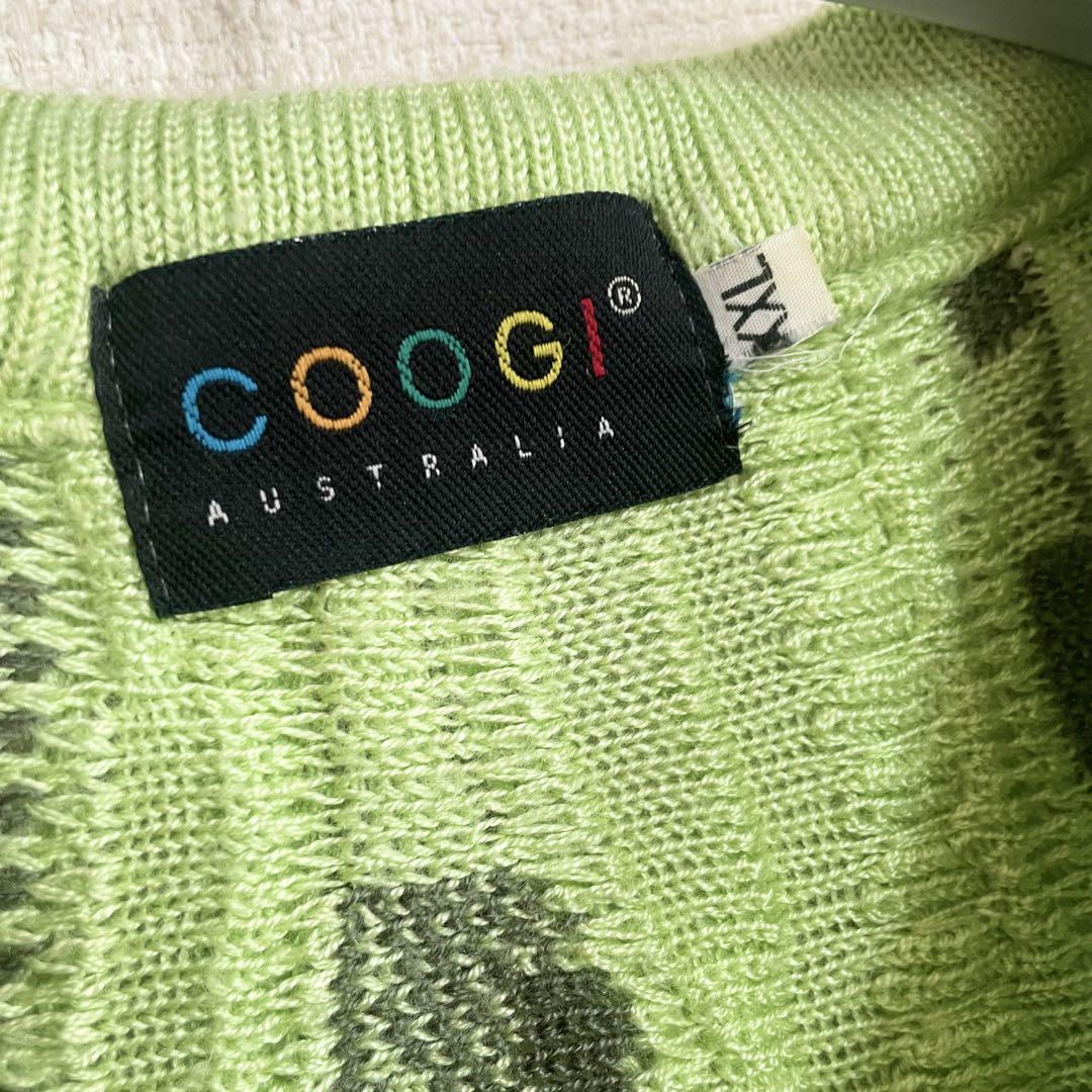 【XXL】COOGI AUSTRALIA ライムグリーン ニット