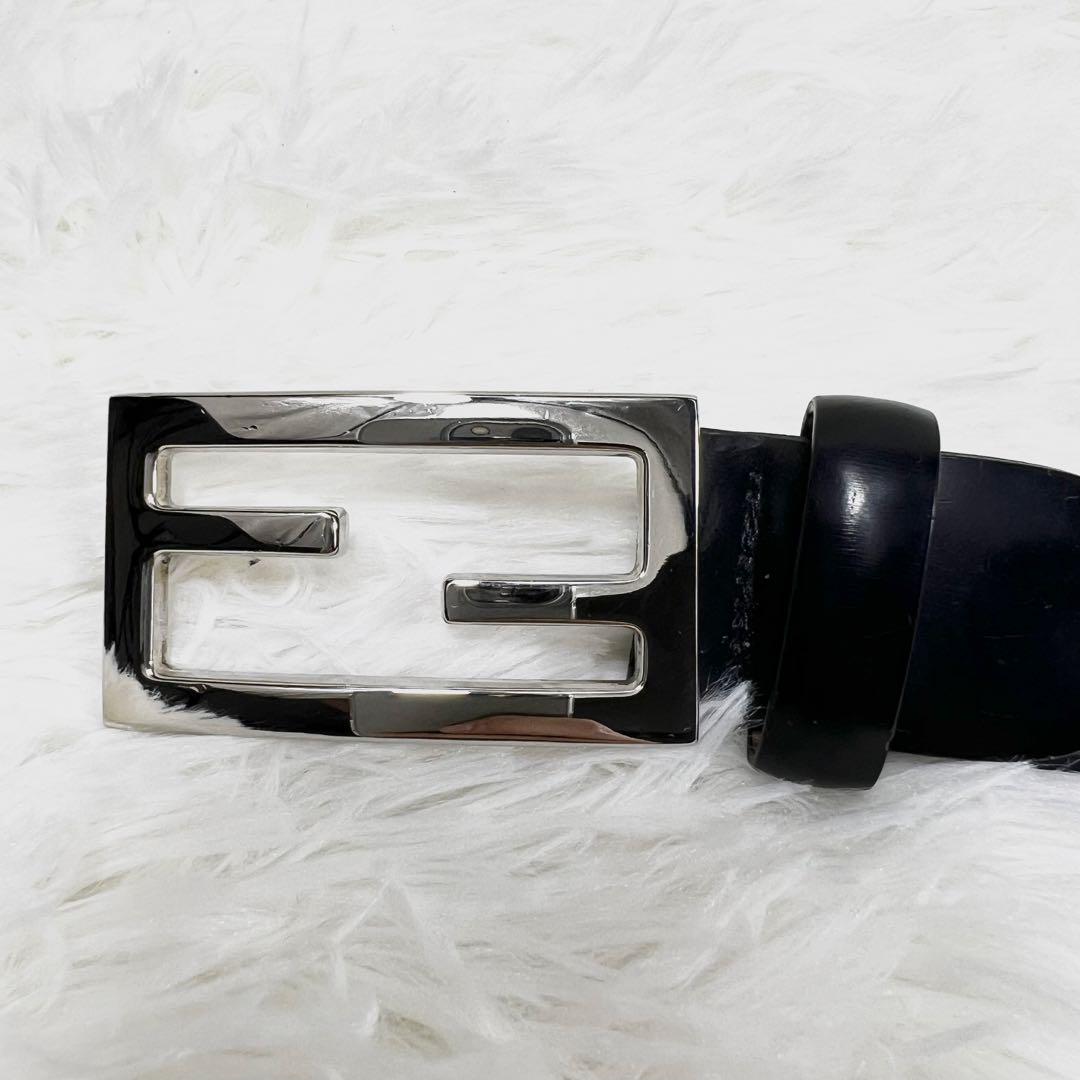 ラーラ　FENDI ズッカ FF金具 レザーベルト　ブラック　シルバー金具 ラーラ様専用 FENDI ズッカ FF金具 レザーベルト ブラック
