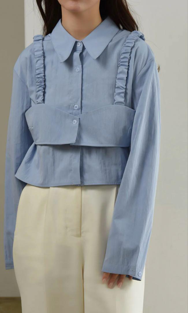 eim lawgy bustier layered short shirt se
