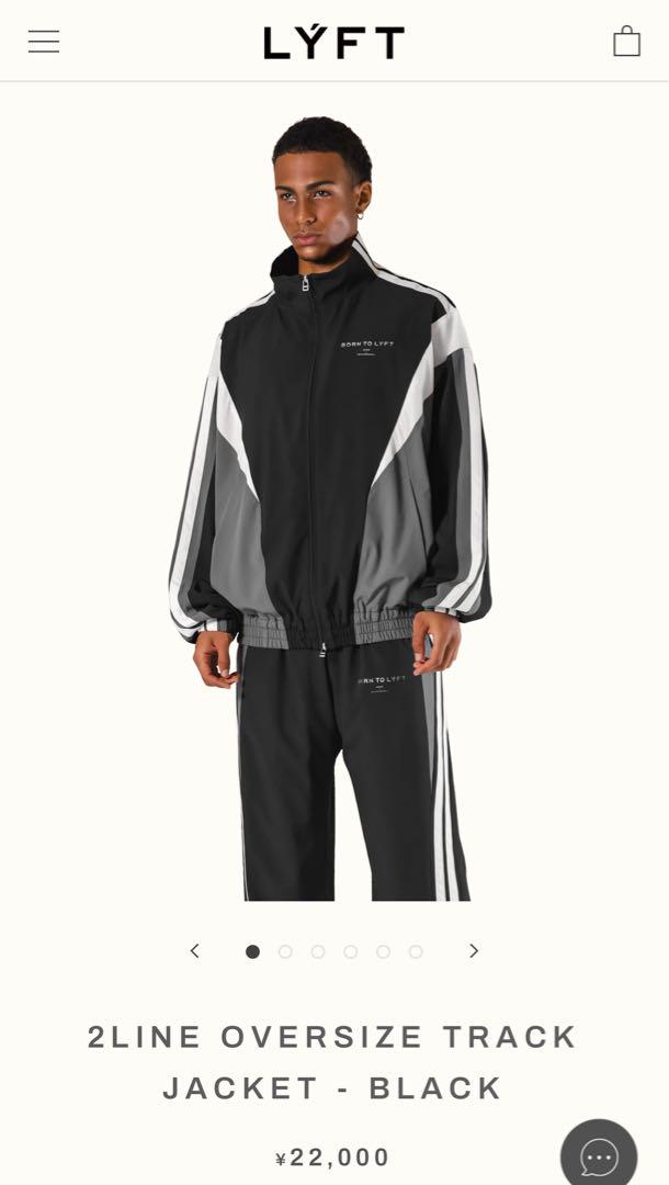 LYFT 2LINE OVERSIZE TRACK JACKET - BLACK