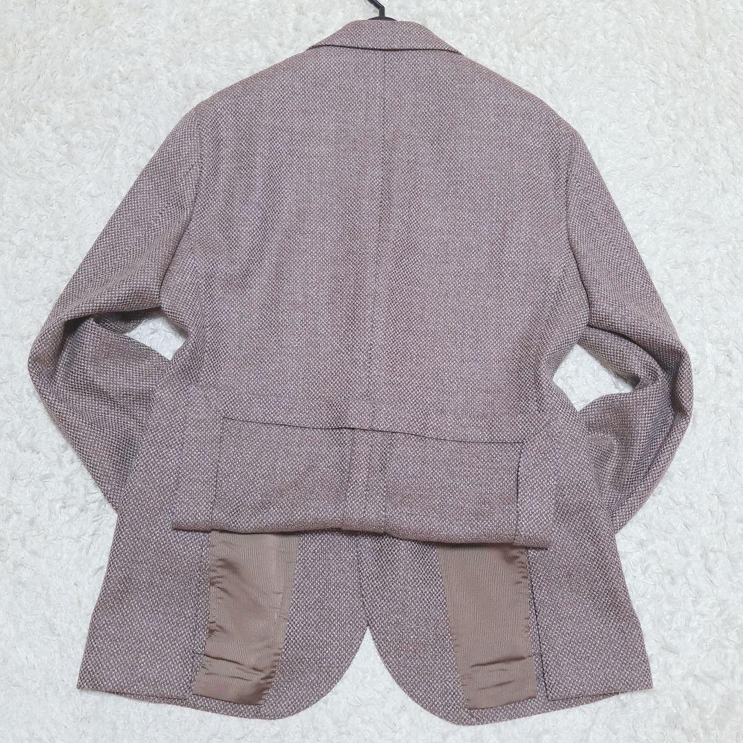 極美品☆ヒルトン ウール100% メンズ チェック柄シングル