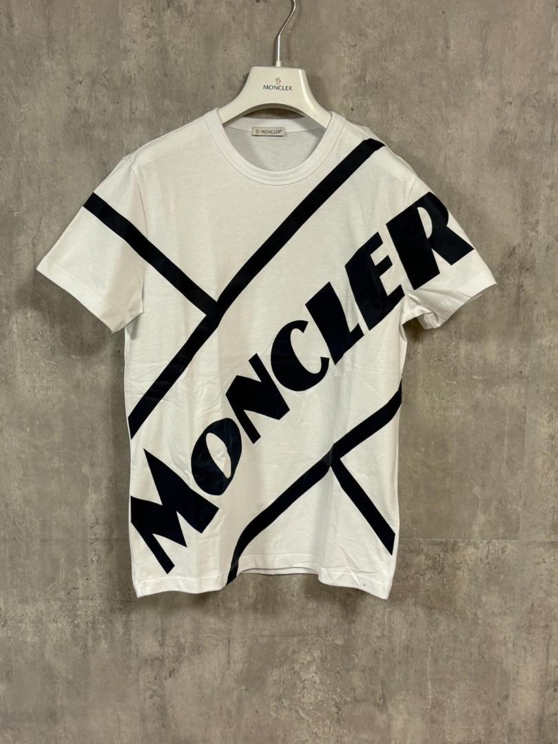 新品未使用☆MONCLER bigslide logo Tシャツ 白色 S