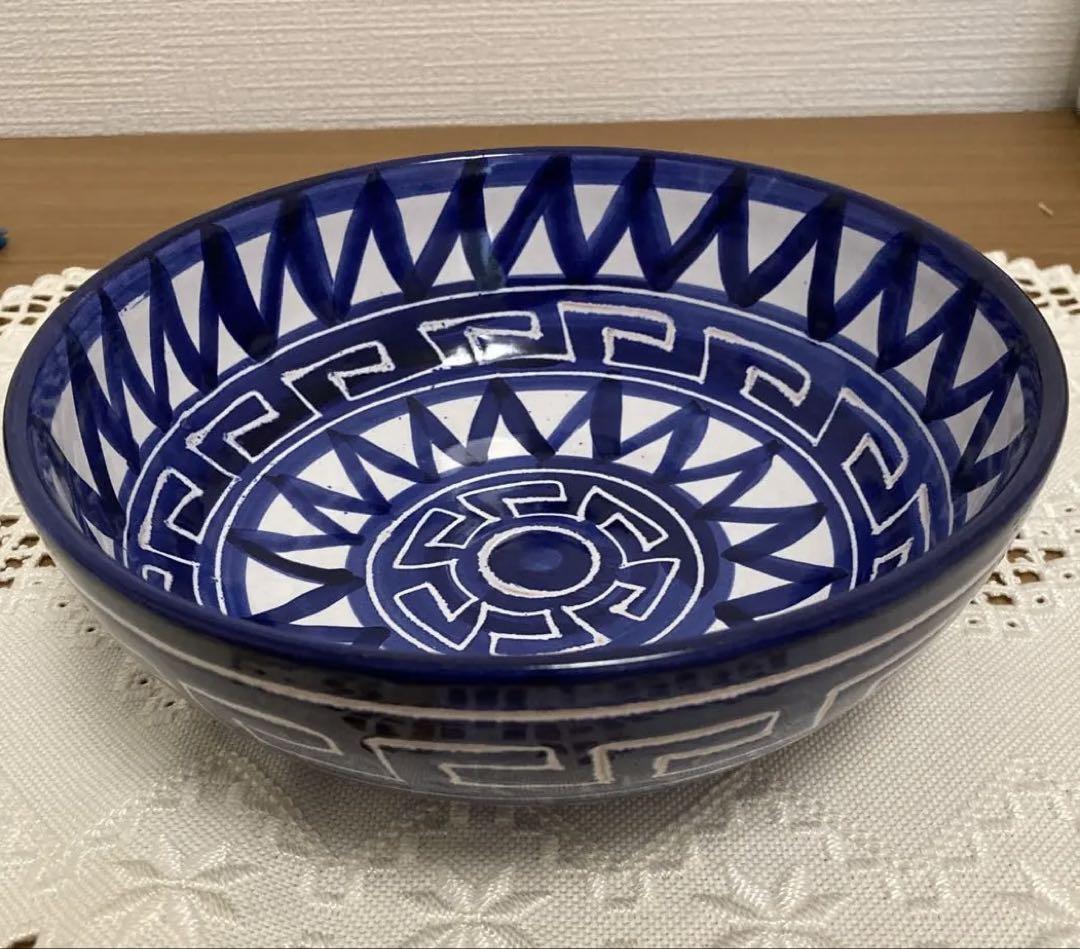 RP FRANCE フランス　アンティーク青と白のボウル 20cm ロベールピコ