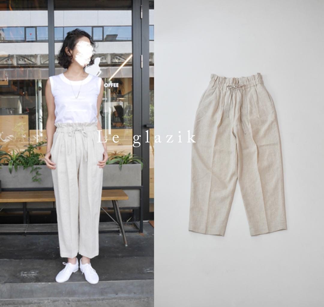 美品 Le glazik ルグラジック リネンイージーパンツ