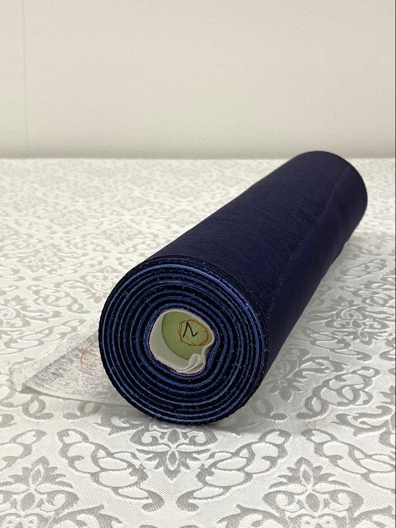 吉野一廉 銀通し 小紋 反物 正絹 着尺 落款入 作家物 No.2