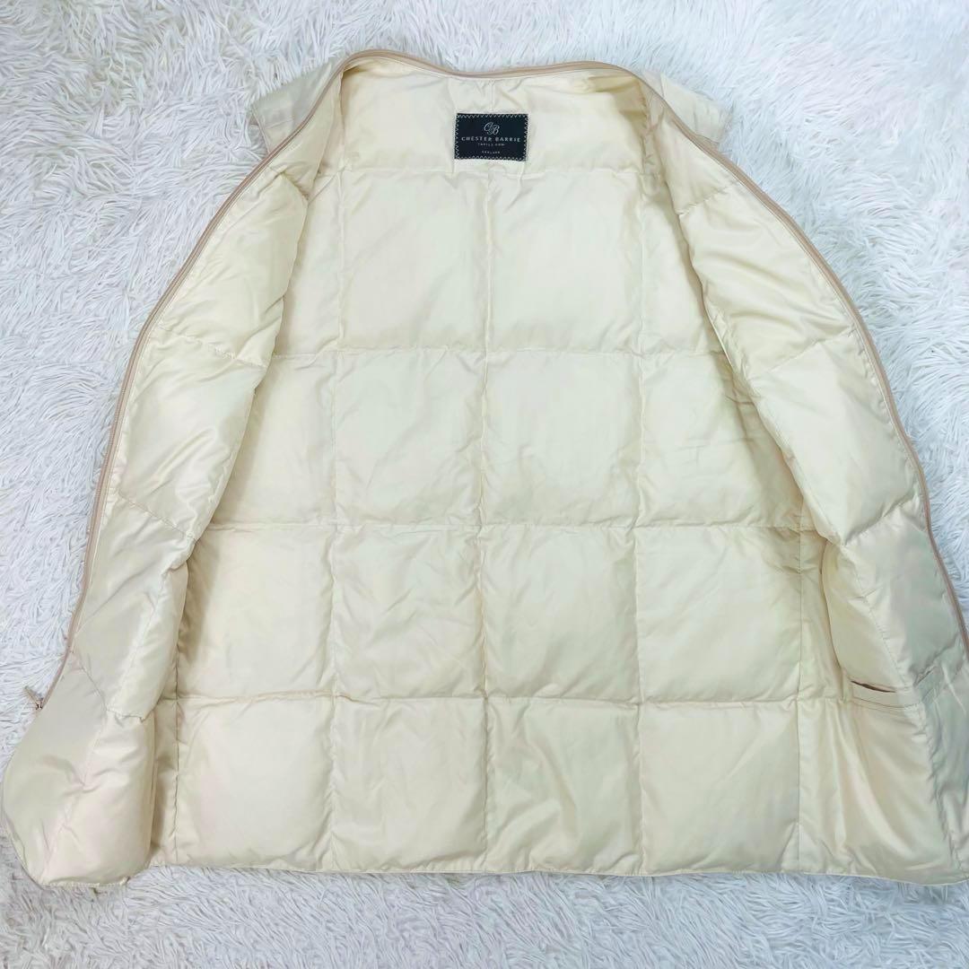 セヴィルロウ シルク50 ダウンインナー付 ステン コート L アイボリーL Savile Row WWW_SHINETEETH_COM