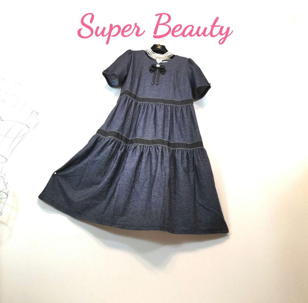 ✨新品極美42❣✨定価¥20900✨まるでリカちゃん❣プリンセスティアード紺✨