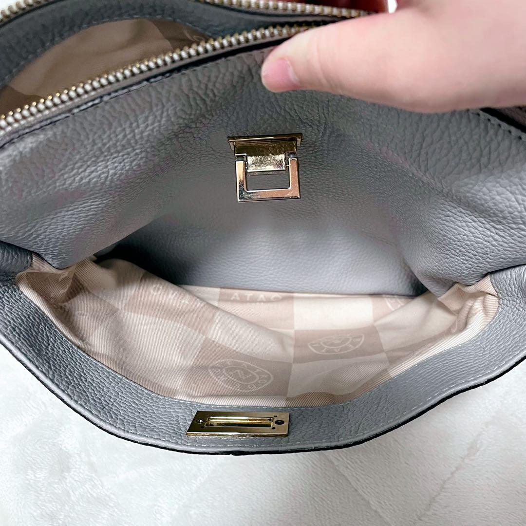 ✨美品✨ATAO ウィークエンド2wayショルダーバッグ アイスグレー
