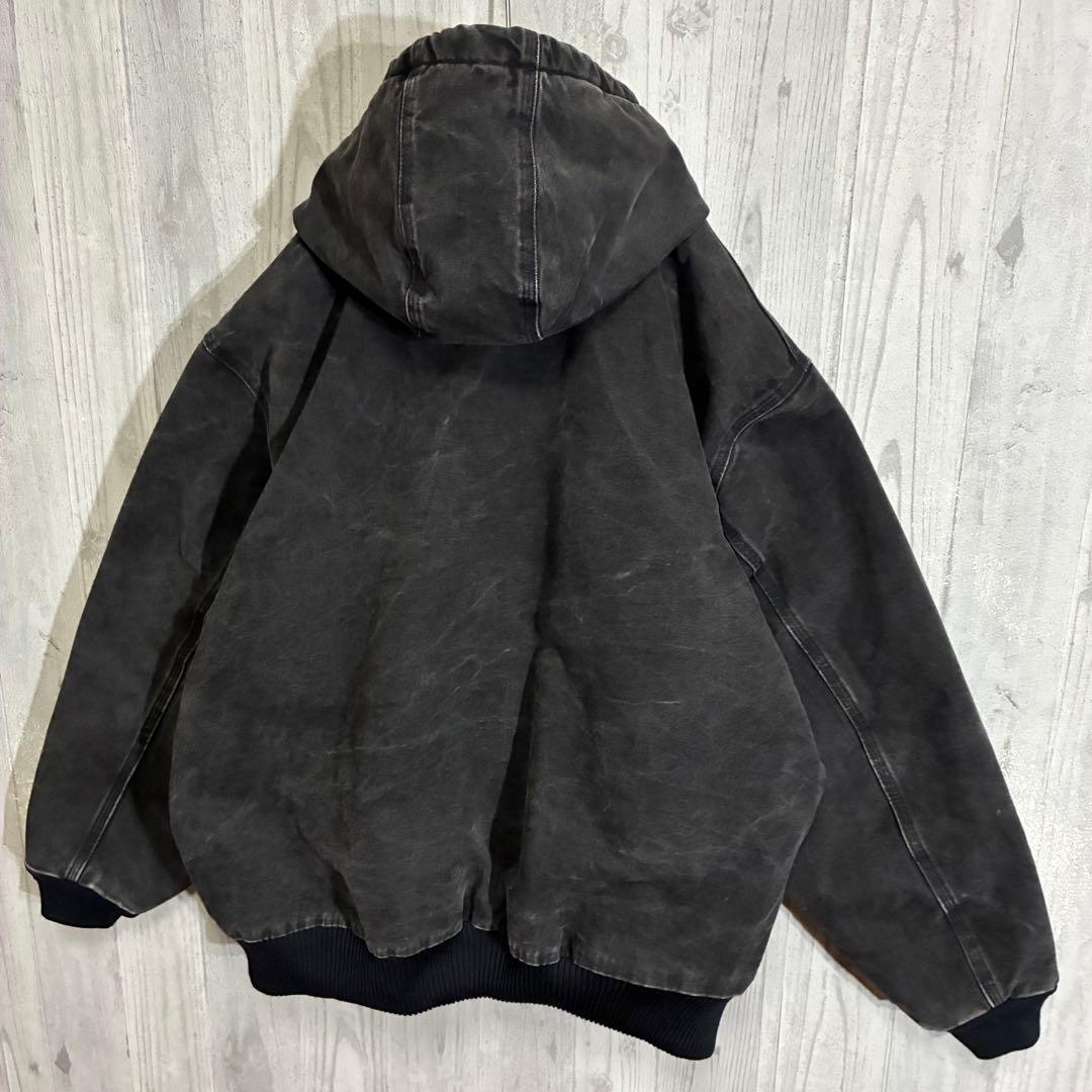 【最高フェード/00s】カーハート レザーロゴ アクティブジャケット XXL 【最高フェード/00s】カーハート レザーロゴ アクティブジャケット XXL