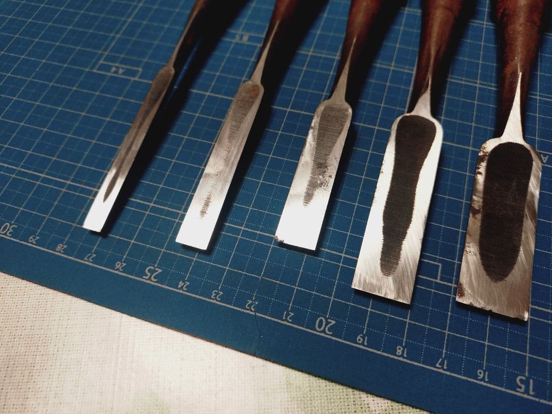 【欠錆有中古＿信濃市弘＿追入鑿8本＿2分〜寸4】ノミ　大工道具　DIY