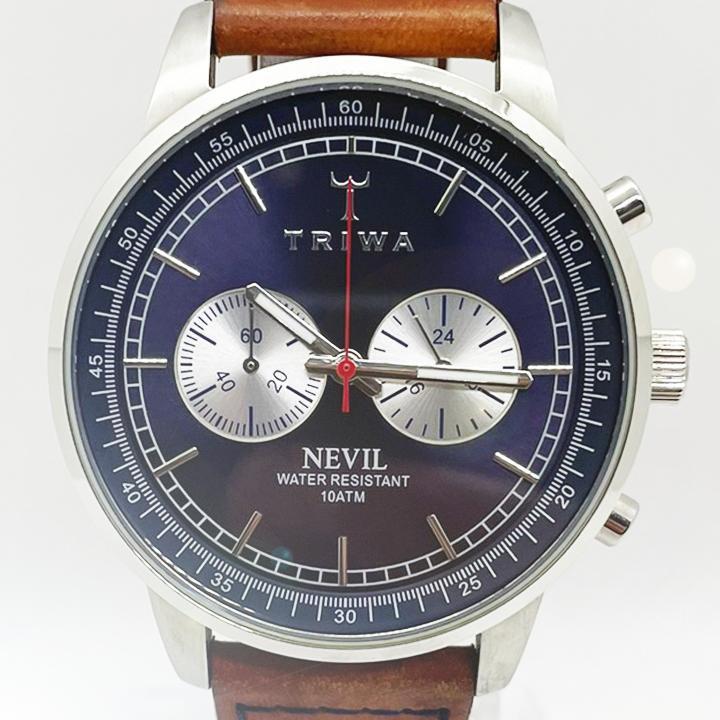 トリワ NEVIL ネヴィル クロノグラフ ネイビー（電池新品）