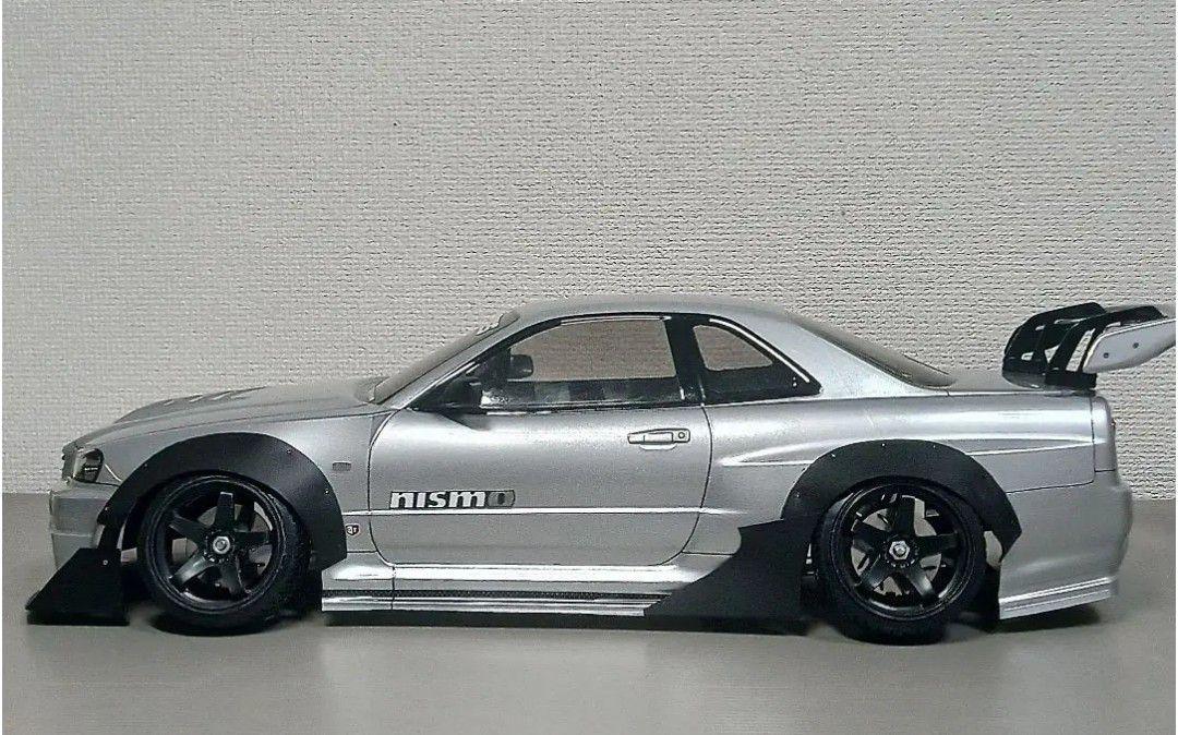 ラジコンボディ　カスタムボディNO.81 R34 GTR ラジコンボディ カスタムボディNO.81 R34 GTR - メルカリ