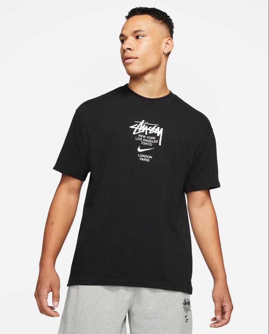 NIKE Stüssy ブラック Tシャツ