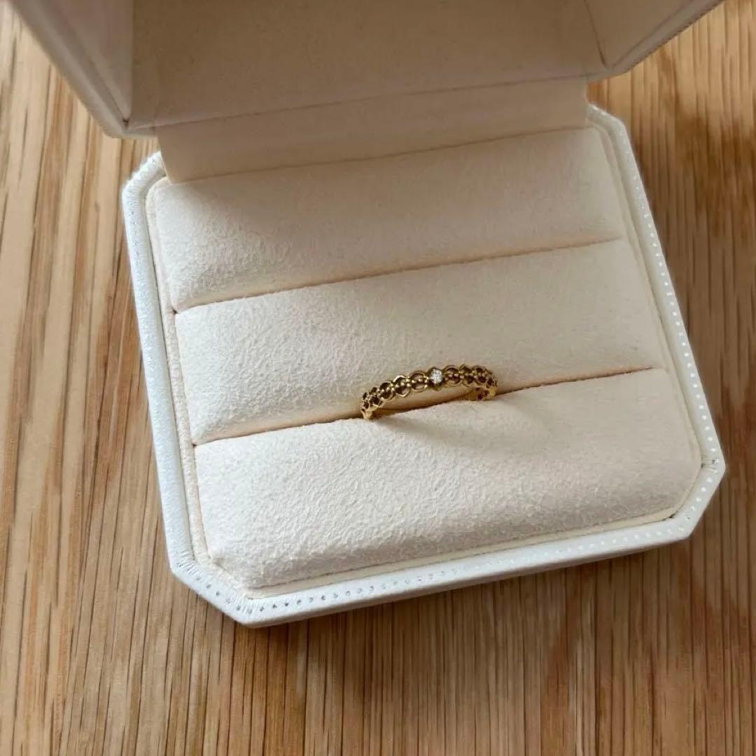 18金 K18 ダイヤモンド リング 指輪 10号目立った傷や汚れなし