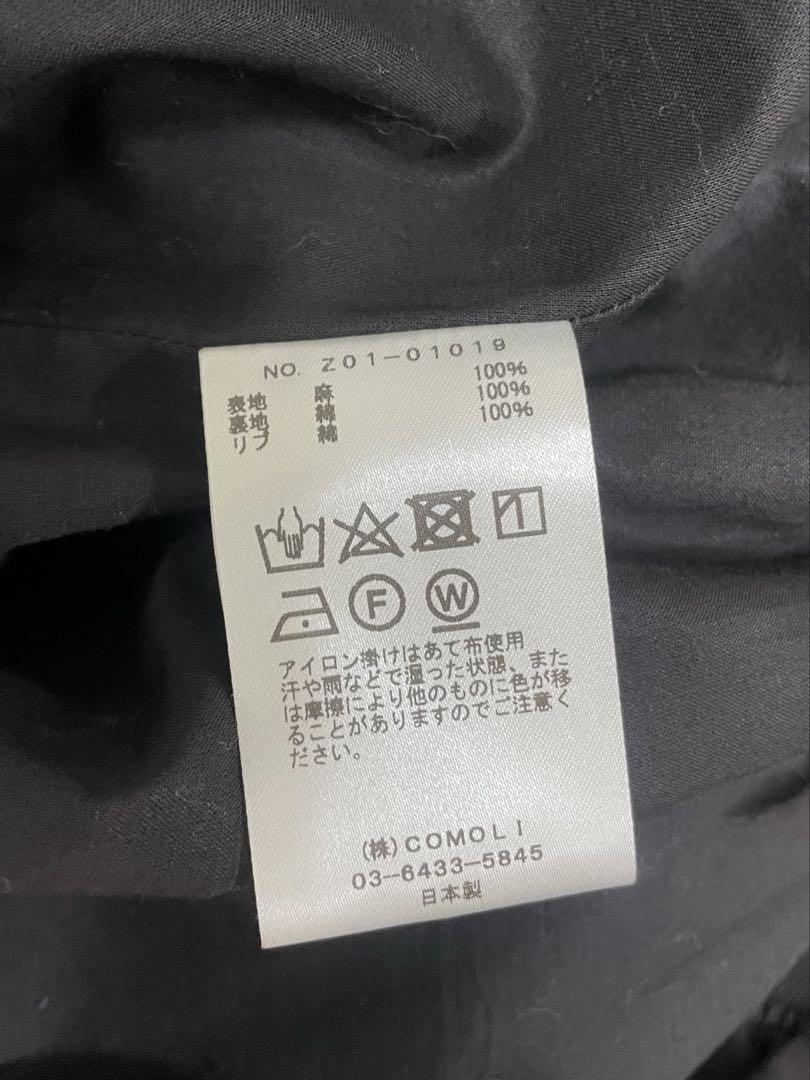リネンWクロス ジップブルゾン24SS COMOLI (コモリ) リネンWクロス ジップブルゾン
