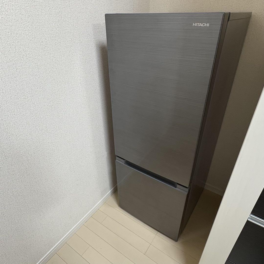 【美品】日立(HITACHI)冷蔵庫RL-154KA メタリックシルバー154L