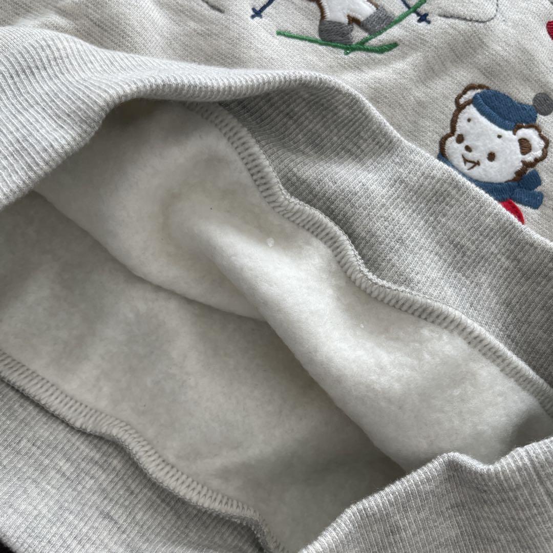 familiar スキー クマ刺繍 トレーナー