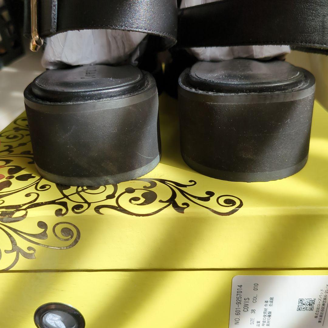 COVI’S ローファー 黒 新品 バックストラップ付き 38サイズ