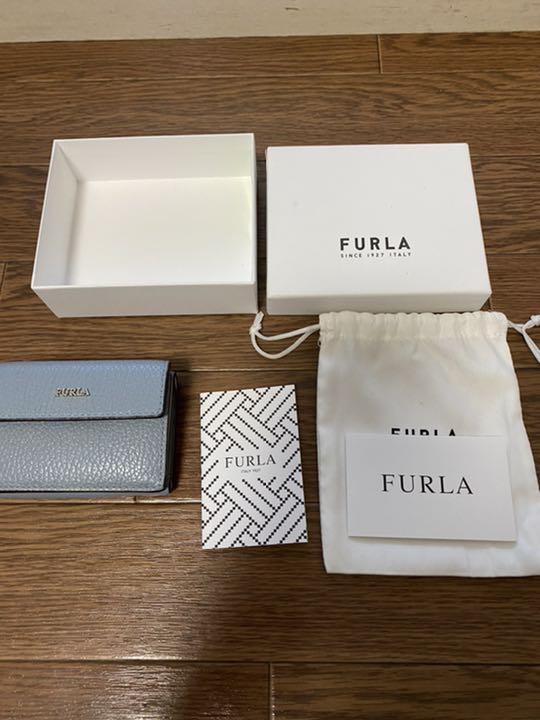 在庫超激得 再値下げ❗️財布フルラ三つ折り財布ブルー皮 FURLA NrztV-m53434930213 人気好評