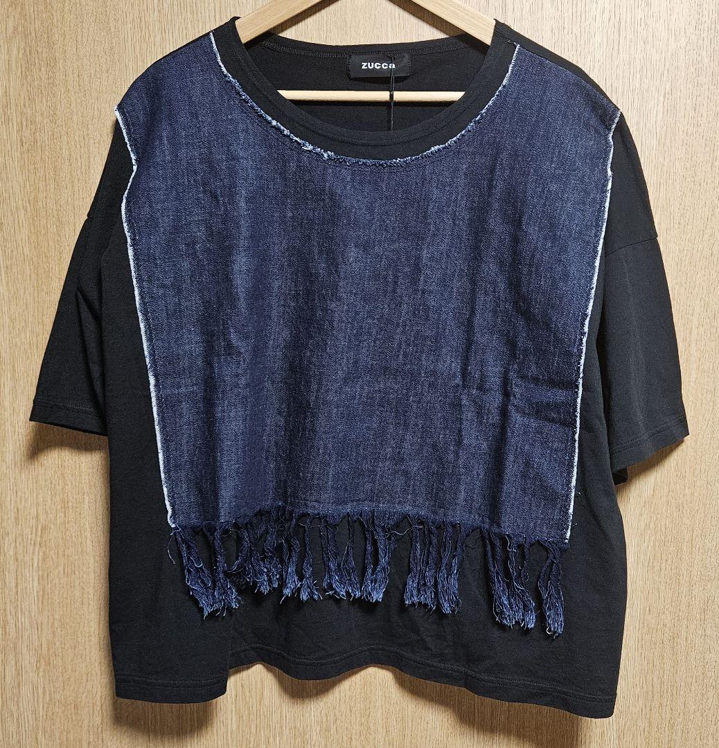 【新品】ZUCCA デニムフリンジTシャツ