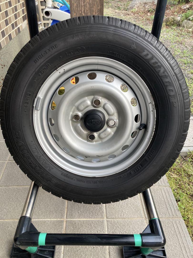 スバル サンバー純正ホイール&ダンロップ サマータイヤ145R12 6PR ②
