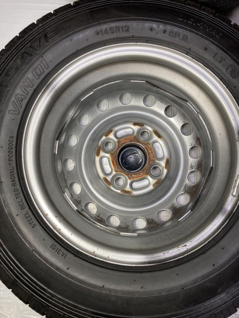 スバル サンバー純正ホイール&ダンロップ サマータイヤ145R12 6PR ②