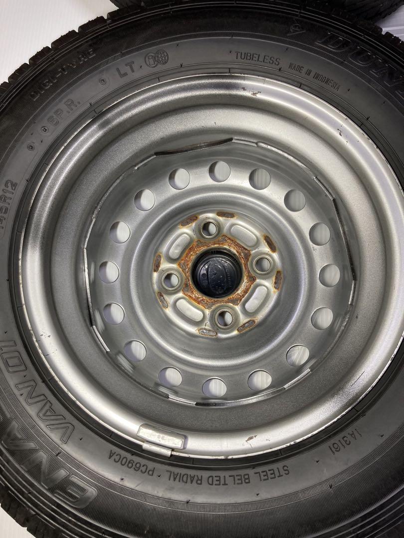 スバル サンバー純正ホイール&ダンロップ サマータイヤ145R12 6PR ②